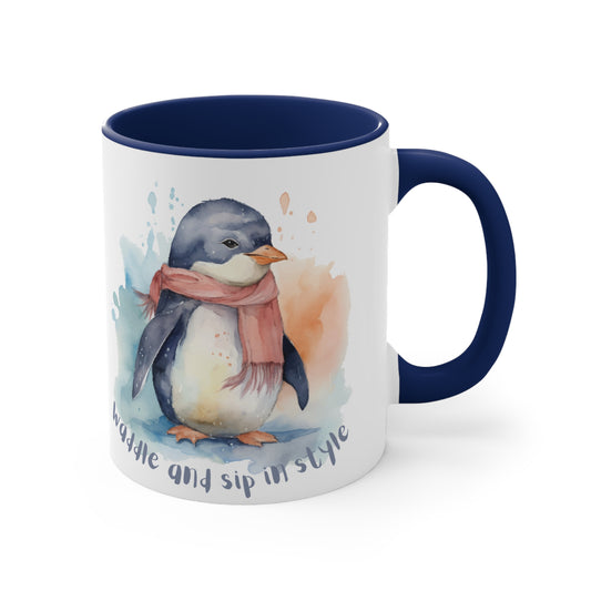 Penguin Accent Coffee Mug, 11oz