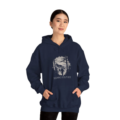 Hiker in Forest Unisex Heavy Blend™ Hooded Sweatshirt