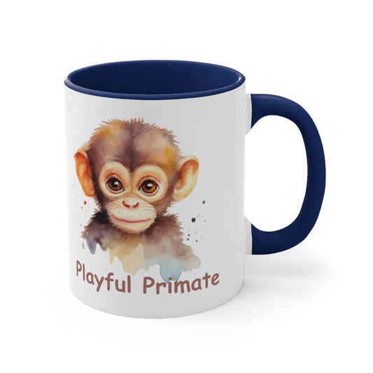Baby Monkey Accent Coffee Mug, 11oz