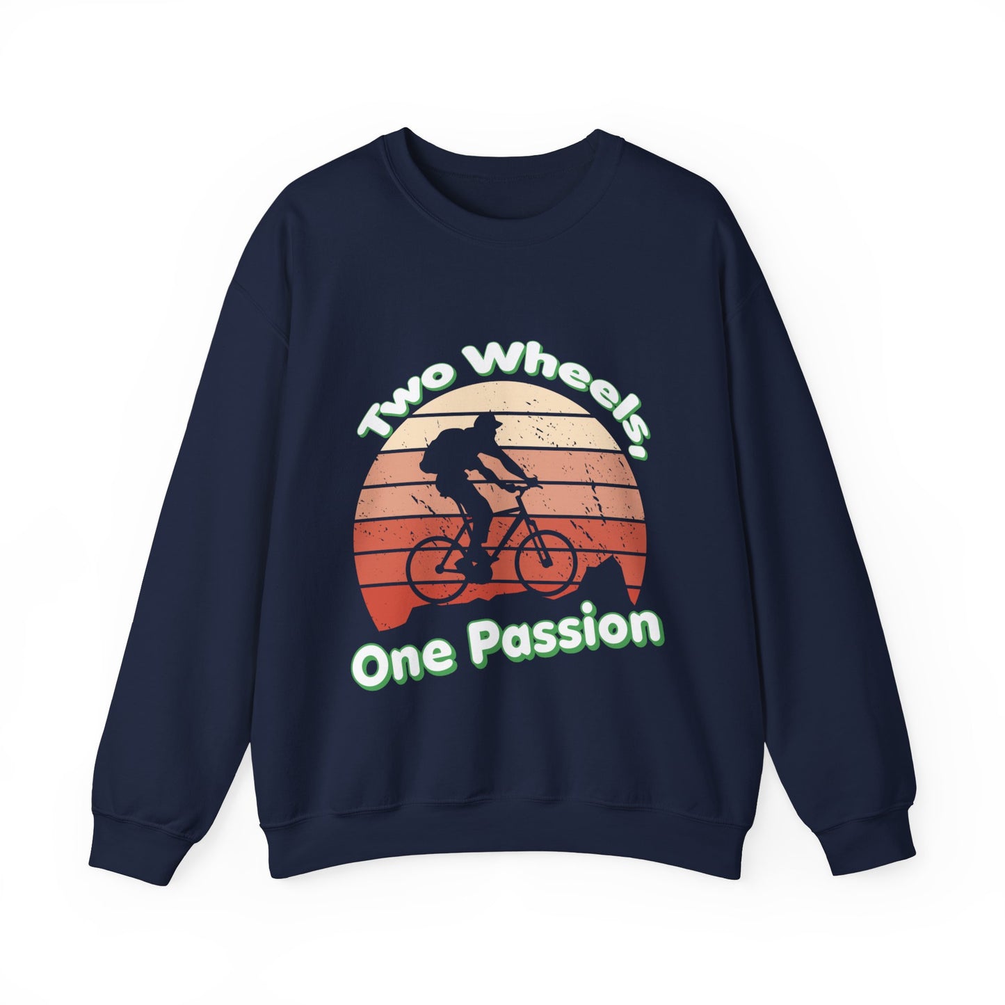 Two Wheels One Passion Unisex Heavy Blend™ Crewneck Sweatshirt